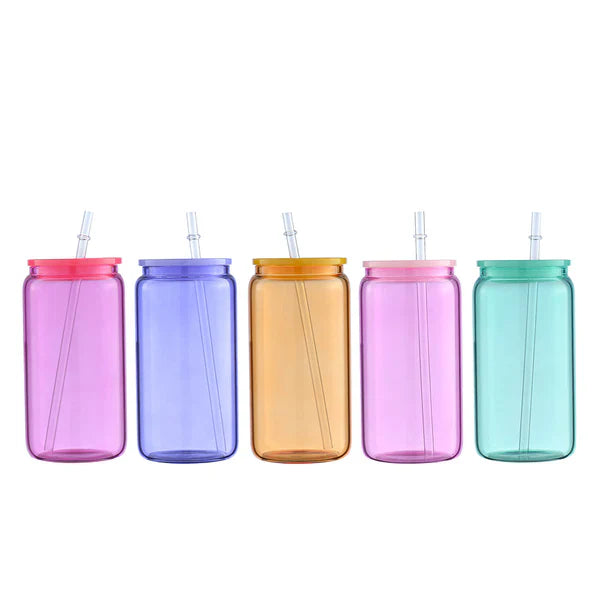 16oz Colour Glass Tumbers