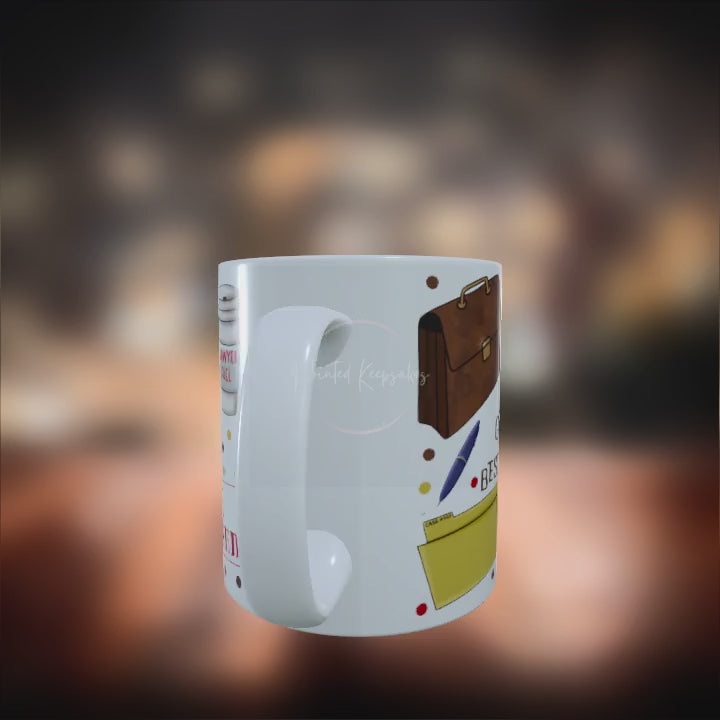 Personalised custom made 12oz Mug lawyer design