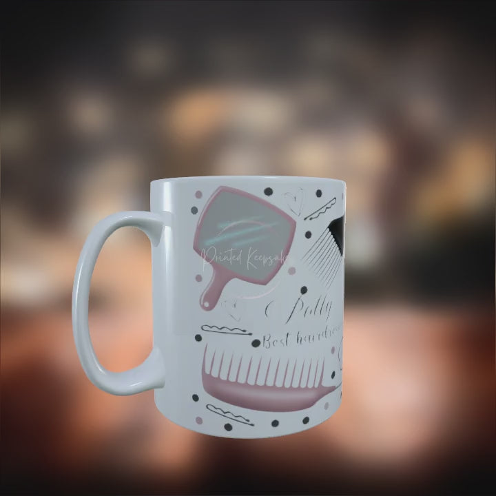 Custom made 12oz hairdresser mug