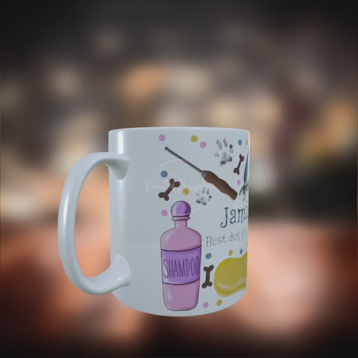 Personalised custom made 12oz Dog Groomer Mug