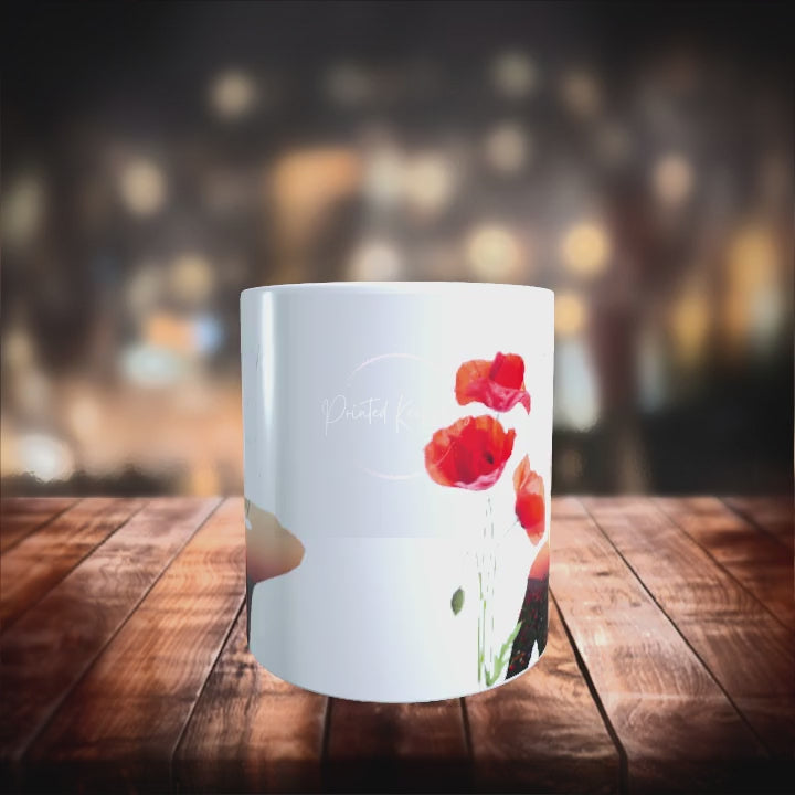 Personalised custom made 12oz Mug ARMY Less we forget