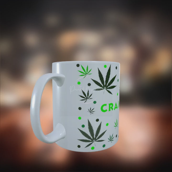 Personalised custom made 12oz Mug Green plant